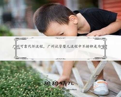 广州可靠代怀流程，广州试管婴儿流程中不排卵是为啥？