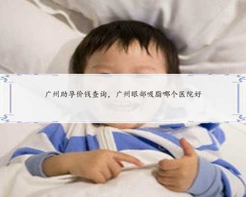 广州助孕价钱查询，广州眼部吸脂哪个医院好