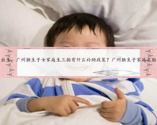 广州助孕包出生，广州独生子女家庭生三胎有什么补助政策？广州独生子家庭三