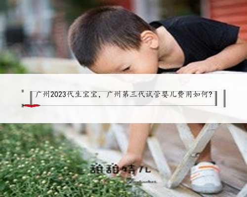 广州2023代生宝宝，广州第三代试管婴儿费用如何?